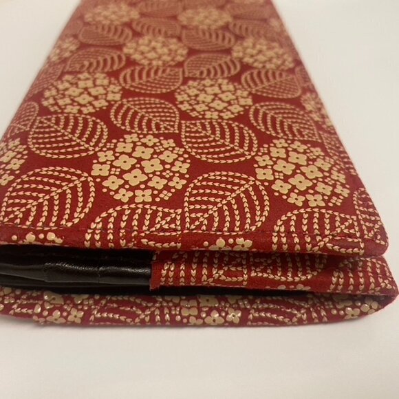 Koshu Inden-Ya Hand Crafted Long Wallet Red and Ivory - Picture 5 of 13